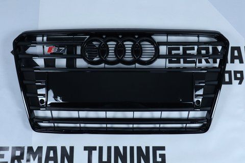 Решітка радіатора Audi A7 4G8 (2010-2014) чорна в стилі S-Line A7-S123 фото