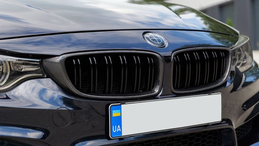 Решітка радіатора ніздрі BMW F32 F33 F36 M3 F80 M4 F82 F83 (2013-2020) карбон 4589 фото