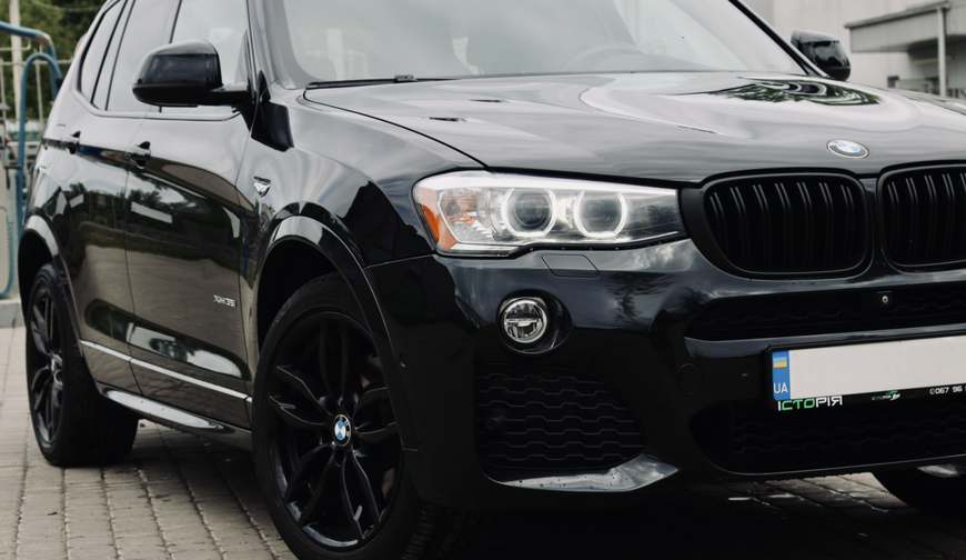 Решетка радиатора ноздри BMW X3 F25 X4 F26 (2014-2018) черный мат BMW-F25142 фото