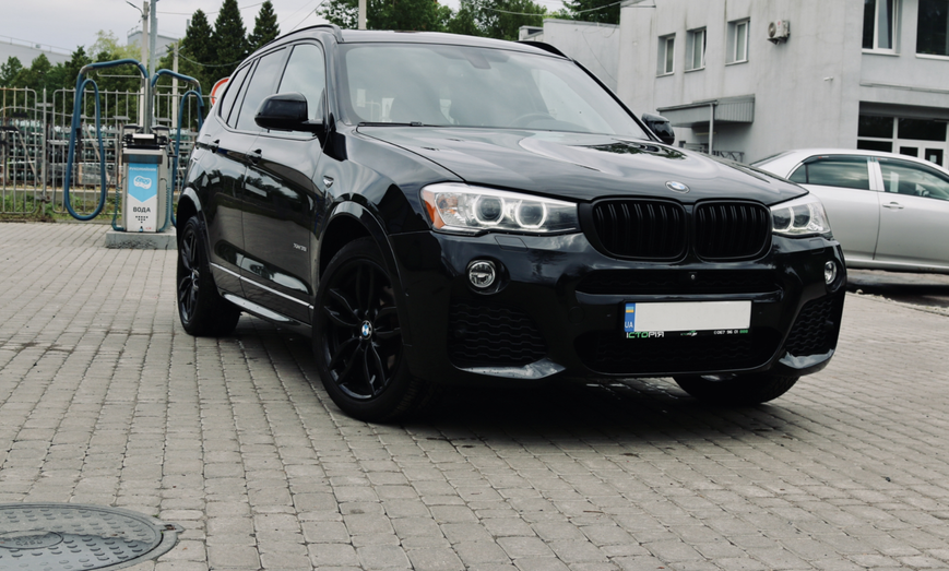 Решетка радиатора ноздри BMW X3 F25 X4 F26 (2014-2018) черный мат BMW-F25142 фото