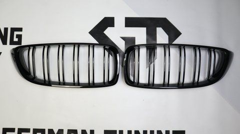 Решітка радіатора ніздрі BMW F32 F33 F36 M3 F80 M4 F82 F83 (2013-2020) чорний глянець 8010 фото