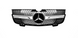 Решетка радиатора Mercedes GL-Class X164 (2006-2009) в стиле Diamond Серая с хромом MB-X164064 фото 1