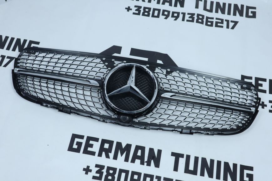 Решетка радиатора Mercedes GLC/GLC Coupe-Class X253/C253 (2015-2019) в стиле Diamond Черная с хромом MB-X253152 фото