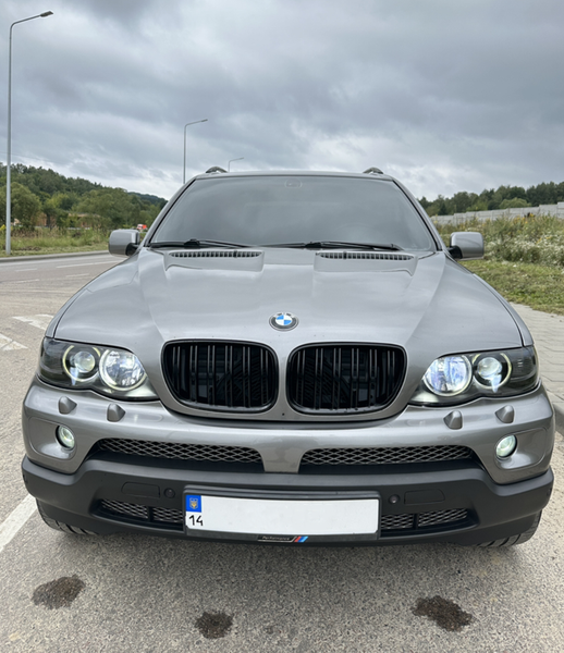 Решітка радіатора ніздрі BMW X5 E53 (2003-2006) чорний глянець BMW-E53002 фото