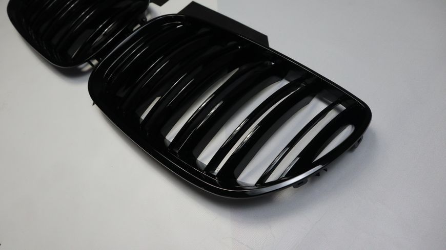 Решітка радіатора ніздрі BMW X5 E53 (2003-2006) чорний глянець BMW-E53002 фото