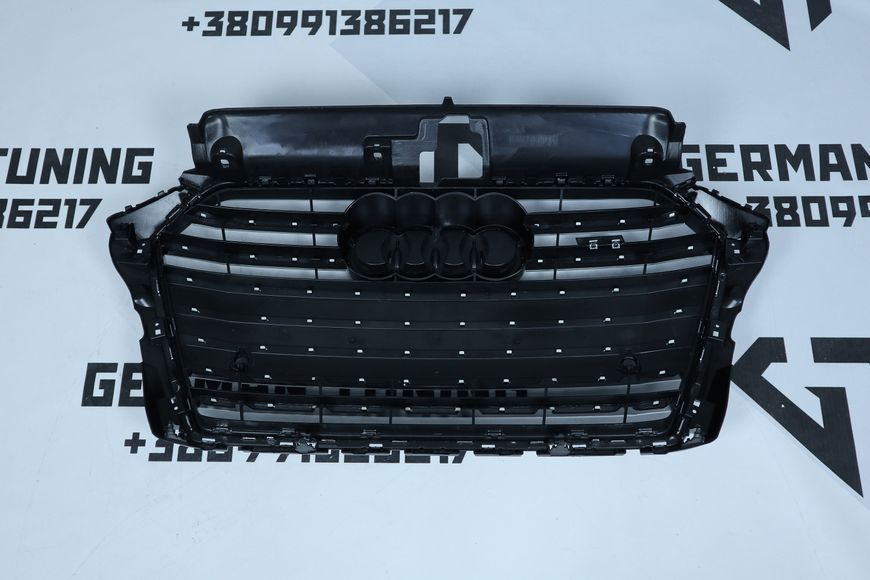 Решітка радіатора Audi A3 8V (2016-2020) чорна з хромом в стилі S-Line A3-S171 фото