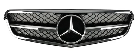 Решітка радіатора Mercedes C-Class W204 (2007-2014) в стилі SL Чорна з хромом MB-W204067 фото