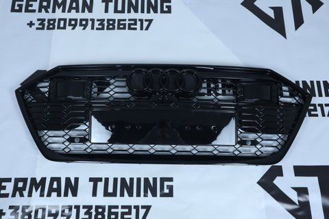 Решітка радіатора Audi A7 C8 (4K) (2017-2022) чорна в стилі RS (під дистронік) A7-RS7C8ACC фото