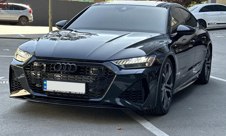 Решітка радіатора Audi A7 C8 (4K) (2017-2022) чорна в стилі RS (під дистронік) A7-RS7C8ACC фото