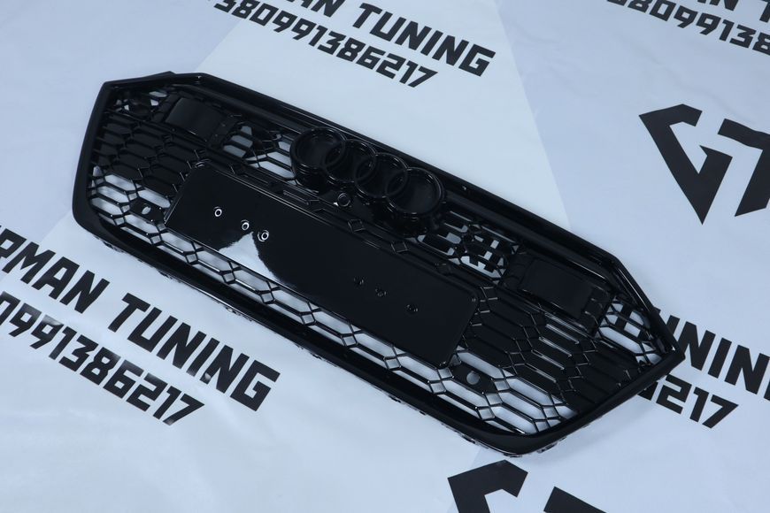 Решітка радіатора Audi A7 C8 (4K) (2017-2022) чорна в стилі RS (під дистронік) A7-RS7C8ACC фото