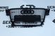 Решетка радиатора Audi A4 B8 (2007-2011) черная QUATTRO в стиле RS A4-RS112 фото 1