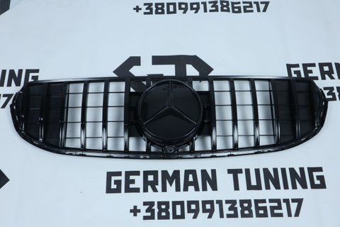 Решітка радіатора Mercedes GLC-Class X253 (2019-2022) в стилі GT Panamericana Чорна MB-X253193 фото