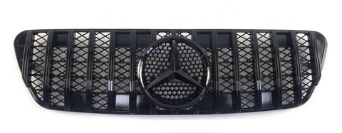 Решітка радіатора Mercedes ML-Class W163 (1997-2005) в стилі GT Panamericana Чорна MB-W163107 фото