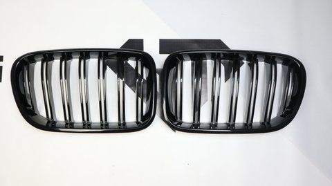 Решетка радиатора ноздри BMW X3 F25 (2010-2014) черный глянец 605 фото