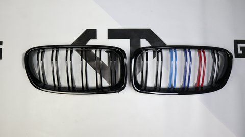 Решетка радиатора ноздри BMW F30 F31 (2012-2018) M-color 606 фото