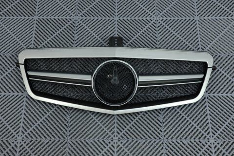 Решітка радіатора Mercedes E-Class W212 (2009-2013) в стилі SL Сіра з хромом MB-W212094 фото