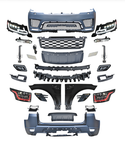 Комплект рестайлінгу на Range Rover Sport L494 (2013-2017) у стилі 2018+ SVR RR010 фото