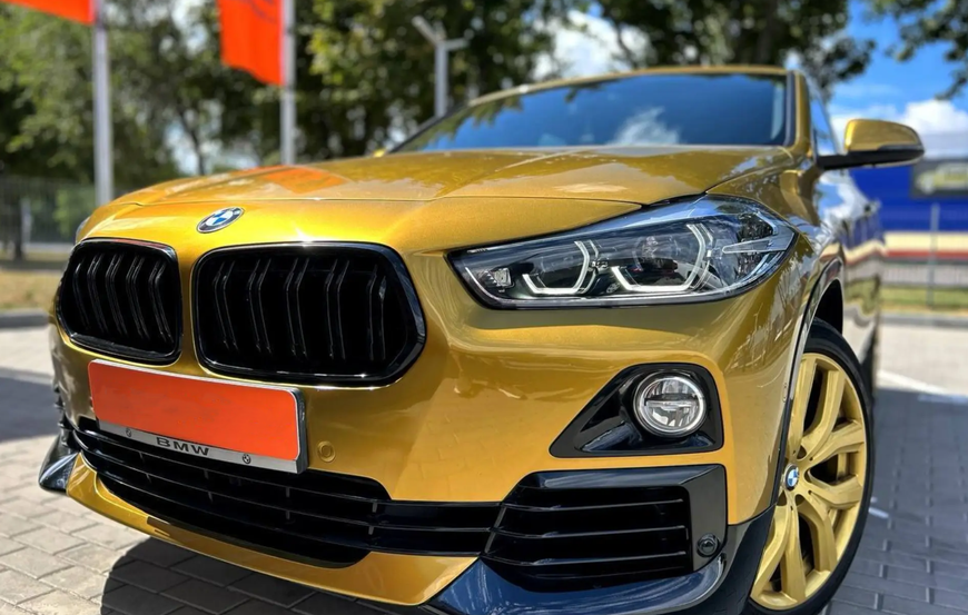 Решітка радіатора ніздрі BMW X2 F39 (2017-2022) чорний глянець BMW-F39101 фото