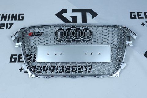 Решітка радіатора Audi A4 B8 (2011-2015) сіра з хромом в стилі RS A4-RS1341 фото