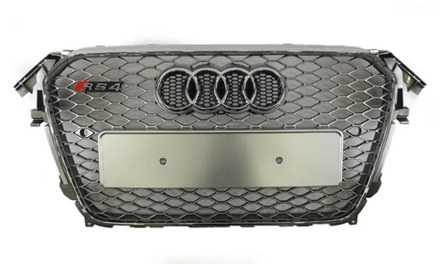 Решітка радіатора Audi A4 B8 (2011-2015) сіра в стилі RS A4-RS134 фото