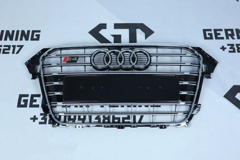 Решітка радіатора Audi A4 B8 (2011-2015) чорна з хромом в стилі S-Line A4-S131 фото