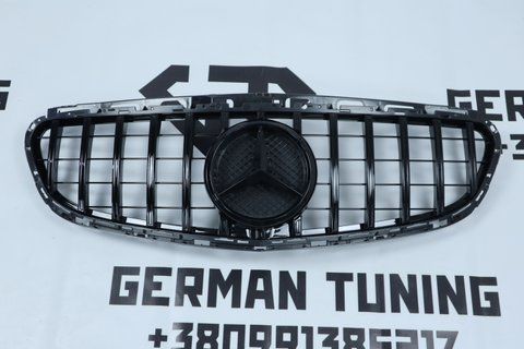 Решітка радіатора Mercedes E-Class W212 (2013-2016) в стилі GT Panamericana Чорна MB-W212153 фото