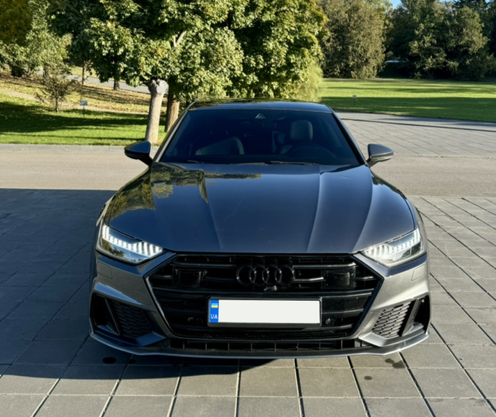 Решітка радіатора Audi A7 C8 (4K) (2017-2022) чорна в стилі S-line (під камеру та радари) A7-RS7C8194 фото