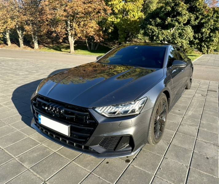 Решітка радіатора Audi A7 C8 (4K) (2017-2022) чорна в стилі S-line (під камеру та радари) A7-RS7C8194 фото