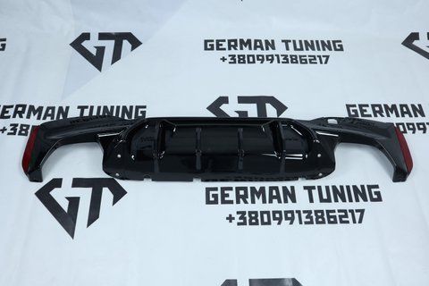 Накладка заднего бампера (диффузор) на BMW G30 (2017-2022) в стиле M5 Competition F90 (М-Paket) 7507 фото