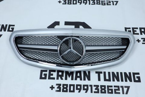 Решітка радіатора Mercedes E-Class W212 (2013-2016) в стилі AMG Хром MB-W212C132 фото