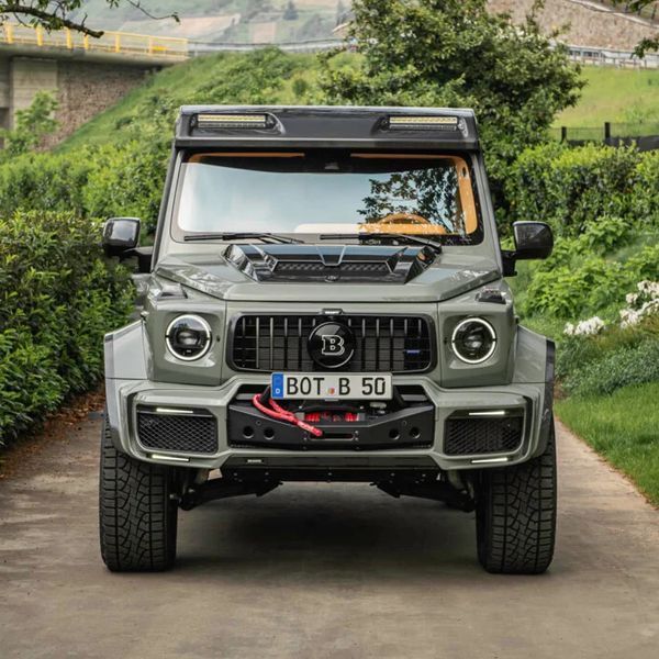 Накладка на крышу (Люстра) Mercedes G-Class W464 с LED (Карбон) в стиле Brabus W464-101 фото