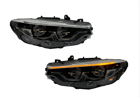 Передні фари BMW F32 F33 F36 (2013-2015) Full Led в стилі Lazer (з блоками) 9 PIN F32PRELCI9 фото