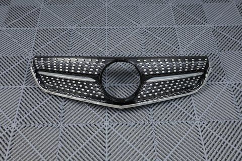 Решітка радіатора Mercedes E-class Coupe C207 (2009-2013) в стилі Diamond Чорна з хромом MB-W20795 фото
