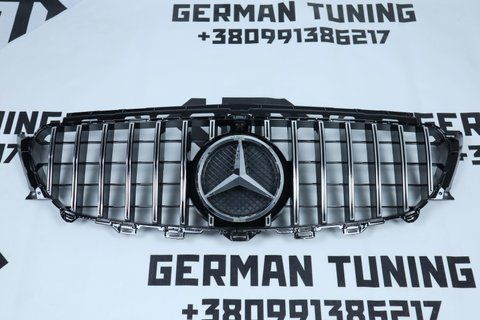 Решетка радиатора Mercedes E-Class W213 (2016-2020) в стиле GT Panamericana Черная с хромом MB-W213175 фото