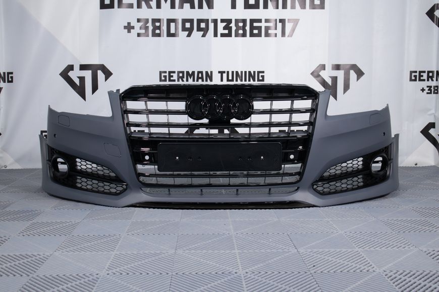 Передній бампер Audi A8 D4 (2014-2017) стиль S-Line AUDIS8-2 фото