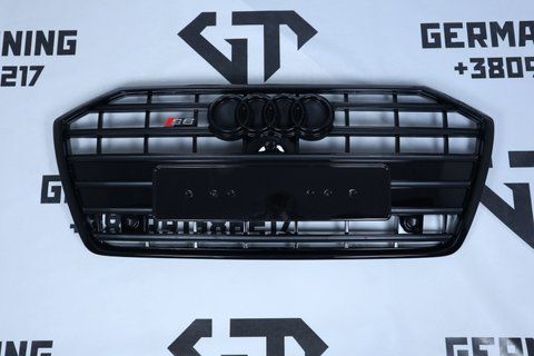 Решетка радиатора Audi A6 C8 (2018-2022) черная в стиле S-Line (без дистроника) A6-S6C8191 фото