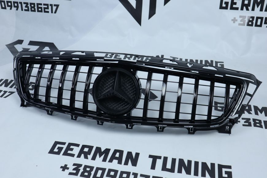 Решетка радиатора Mercedes CLS-Class C218 (2011-2014) в стиле GT Черная MB-W218112 фото