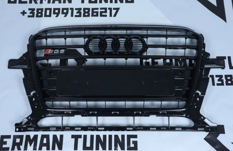 Решетка радиатора Audi Q5&nbsp;8R (2012-2016) черная в стиле S-Line Q5-S133 фото