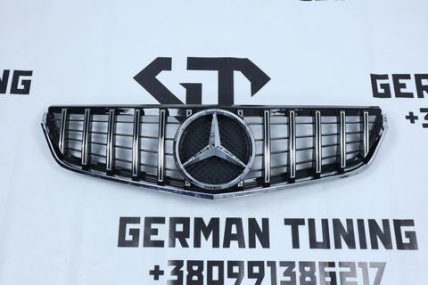 Решітка радіатора Mercedes E-class Coupe C207 (2009-2013) в стилі GT Panamericana Чорна з хромом MB-W20791 фото