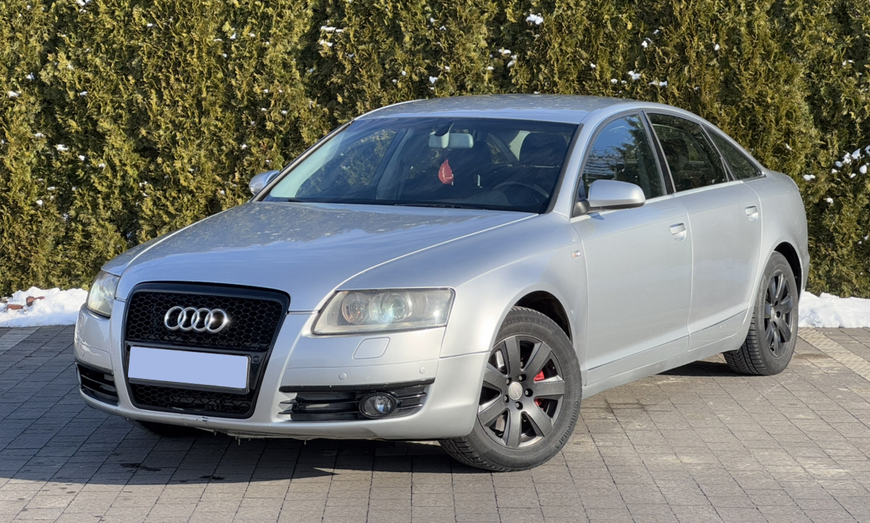 Решітка радіатора Audi A6 C6 (2004-2011) чорна в стилі RS (з місцем під парктроніки) A6-RS1011 фото