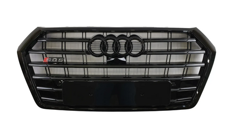 Решетка радиатора Audi Q5 80A (2016-2020) черная в стиле S-Line Q5-S173 фото