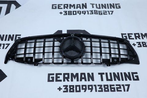 Решітка радіатора на Mercedes CLA-Class C118 (2019-2022) в стилі GT Panamericana Чорна MB-W118192 фото