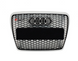 Решітка радіатора Audi A6 C6 (2004-2011) чорна з сірим в стилі RS (без місця під парктроніки) A6-RS105 фото 1