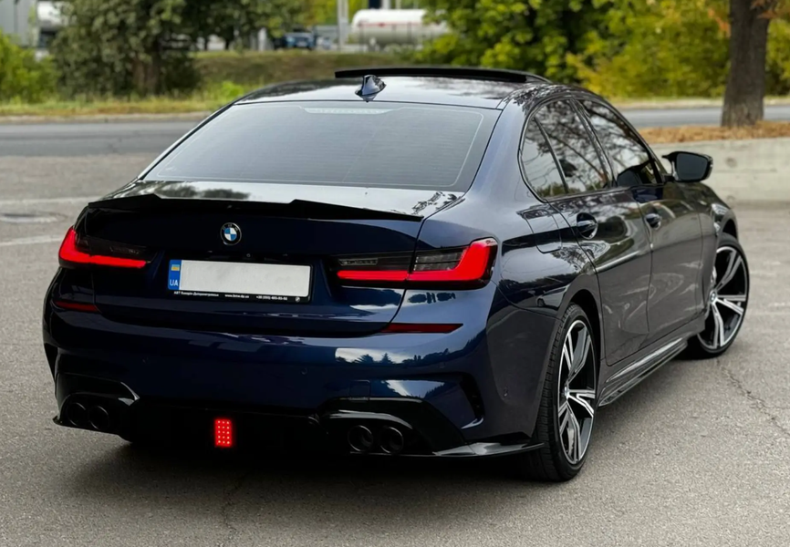 Спойлер BMW G20 M3 G80 стиль M4 черный глянец 1235 фото
