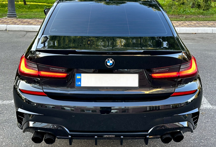 Спойлер BMW G20 M3 G80 стиль M4 черный глянец 1235 фото