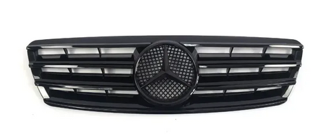 Решетка радиатора Mercedes C-Class W203 (2000-2007) в стиле CL Черная MB-W203024 фото