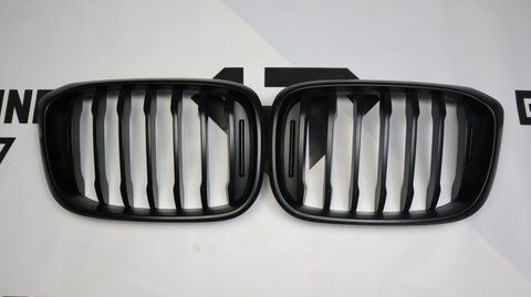 Решітка радіатора ніздрі BMW X3 G01 X4 G02 (2018-2022) чорний мат BMW-G01185 фото