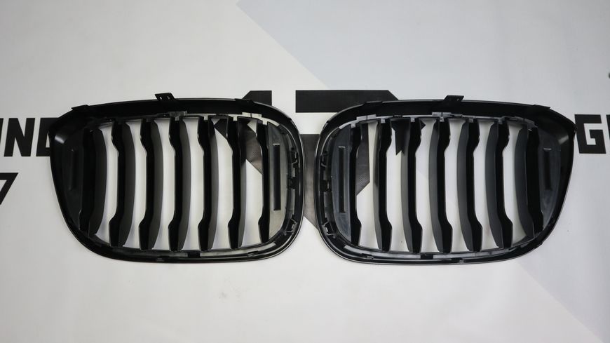 Решетка радиатора ноздри BMW X3 G01 X4 G02 (2018-2022) черный мат BMW-G01185 фото